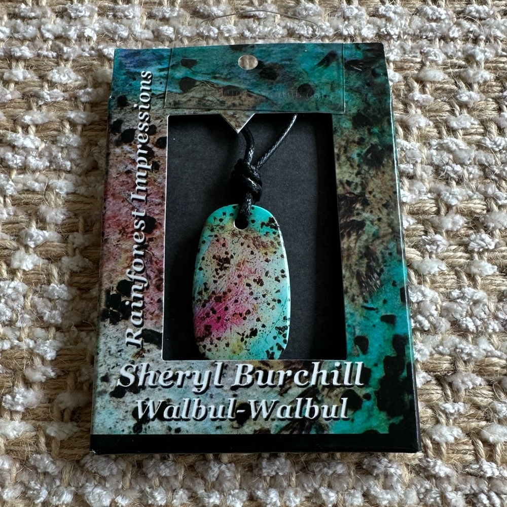 Australian Daintree Rainforest Aboriginal Limited Edition Jewelry Pendant NWT